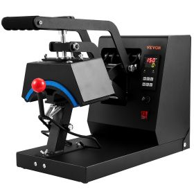 VEVOR Hat Heat Press, 4-in-1 Cap Heat Press Machine, 6x3inches Clamshell Sublimation Transfer