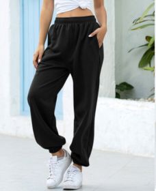 Plus-size Slacks (Option: Black-M)
