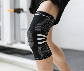 Sports Running Fitness Protection Knee Pads Brace Strap (Option: Black apair-L)