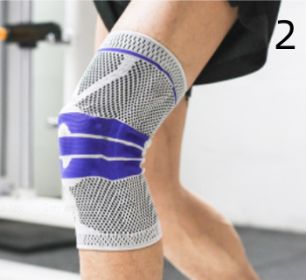 Sports Running Fitness Protection Knee Pads Brace Strap (Option: Grey anti slip 1pc-M)