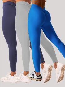 3 Pack Women's Yoga Leggings With High Waistband, Moisture-Wicking, And Stretchy, Perfect For Outdoor Activities And Fitness (Option: 3PACK4-XL)