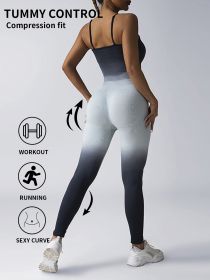 Umpsuit For Women Workout Seamless Jumpsuits (Option: Grey-S)