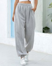Plus-size Slacks (Option: Grey-S)