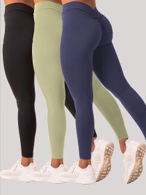3 Pack Women's Yoga Leggings With High Waistband, Moisture-Wicking, And Stretchy, Perfect For Outdoor Activities And Fitness (Option: 3PACK2-S)