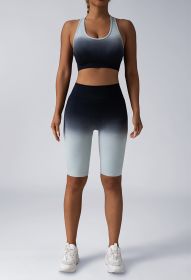 Workout Shorts For Women Seamless Scrunch Butt Lifting High Waisted Yoga Gym Booty Running Short Pants (Option: Black-L)
