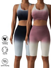 2 Pack Workout Shorts For Women Scrunch Butt Lifting High Waisted Yoga Gym Seamless Booty Biker Shorts (Option: 2PACK6-M)