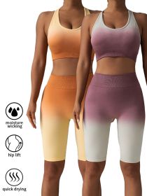 2 Pack Workout Shorts For Women Scrunch Butt Lifting High Waisted Yoga Gym Seamless Booty Biker Shorts (Option: 2PACK4-M)