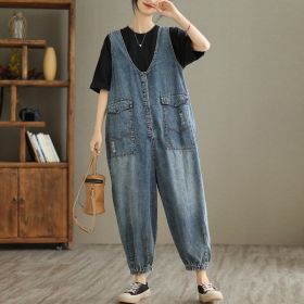 Denim Tank Top Jumpsuit Female (Option: Picture Color-XL)