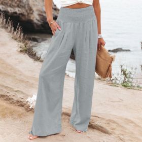Drawstring Pants (Option: Grey-L)