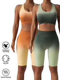 2 Pack Workout Shorts For Women Scrunch Butt Lifting High Waisted Yoga Gym Seamless Booty Biker Shorts (Option: 2PACK3-S)
