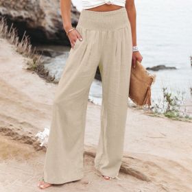 Drawstring Pants (Option: Apricot-2XL)