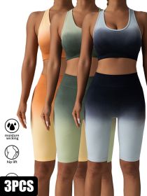3 Pack Women Workout Shorts Scrunch Shorts Seamless High Waisted Contour Gym Yoga Biker Shorts (Option: 3PACK1-M)