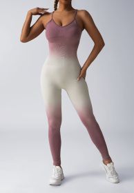 Umpsuit For Women Workout Seamless Jumpsuits (Option: Coffee-M)