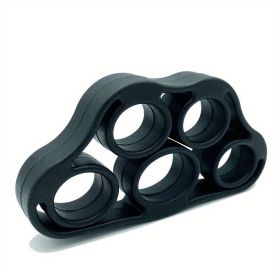 1pc Silicone Finger Expander (Fit Up To 60kg); Exercise Hand Grip; Wrist Strength Trainer Finger Exerciser Resistance Bands Fitness Equipment (Color: BLACK)