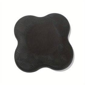 1pair Yoga Knee Elbow Joint Protection Pad; Portable Fitness Exercise Thickened Non-slip Yoga Mat; Yoga Pilates Fitness Equipment For Home Gym Trainin (Color: BLACK)
