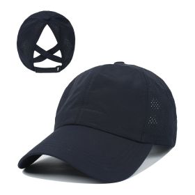 Breathable Mesh Ponytail Baseball Cap; Fashion Casual Sunscreen Adjustable Trucker Cap For Women (Color: Beige Color)