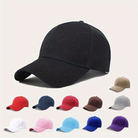 Candy Color Simple Baseball Cap Women Sunscreen Cotton Sports Hat Trendy Dad Hats Unisex (Color: Red)