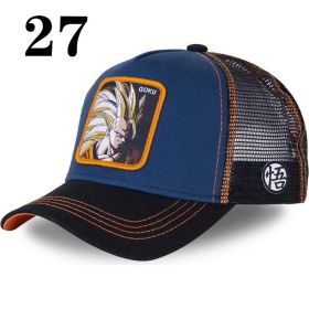 New Naruto Dragon Ball DRAGONBALL Mesh Cap Cartoon Mesh Cap Men And Women Baseball Cap Fashion Patch Trucker Cap (Color: 27)