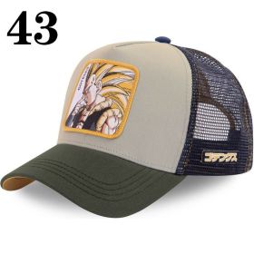 New Naruto Dragon Ball DRAGONBALL Mesh Cap Cartoon Mesh Cap Men And Women Baseball Cap Fashion Patch Trucker Cap (Color: 43)