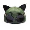 Retro Aviator Hat Glasses Peaked Cap Sunglasses Baseball Cap Hip Hop Mask