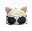 Retro Aviator Hat Glasses Peaked Cap Sunglasses Baseball Cap Hip Hop Mask