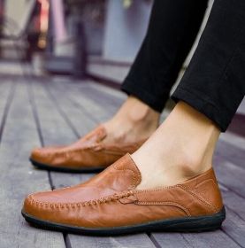 Mens Slip-On Casual Shoes (Color: Dark, size: 44)