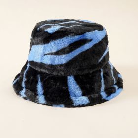 Blue hat women's autumn and winter haze sky blue knitted cap peaked cap baseball cap beret fisherman hat (Color: BLACK)