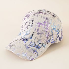 New sunshade anti-squatting cap baseball cap men's and women's Korean new hat women's random color printing baseball cap fashion trend (Color: Beige)
