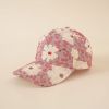 Hat women's new fashion summer and Korean version mixed color flower baseball cap fashion ladies travel sunshade peaked cap tide