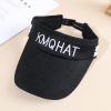 New fashion simple embroidery sunshade empty top baseball cap female sunscreen cover face empty top Korean version of the baseball cap tide