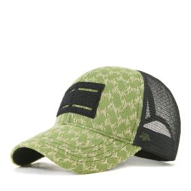New Mesh Hat Sunshade Sunscreen Baseball Hat in Spring and Summer Men's and Women's Outdoor Leisure Versatile Fashion Cap (Colour: Light green M (56-59CM))