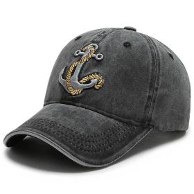 Hats for men and women baseball caps Tidy summer casual versatile cap black students sunscreen sun hat (Colour: Black)