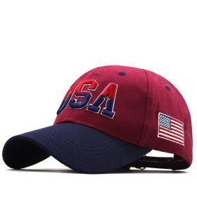 USA Flag Baseball Cap For Men Women Cotton Snapback Hat Unisex America Embroidery Hip Hop Caps Gorras Pet (Color: 2, size: 56-61cm Adjustable)