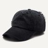 Cowboy hat; women's torn baseball cap; men's worn; washed; fashionable cap; cotton; smooth board; cross-border cap;