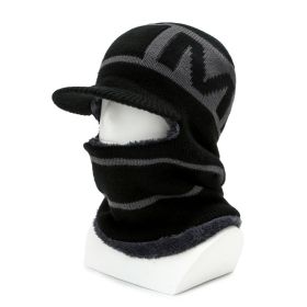 Winter Hat New Lei Feng Hat Men's Stylish Caps Warm Ear Protection Windproof Ear Protection Pilot Hat Baseball Cap (Color: B-Black, size: One Size)