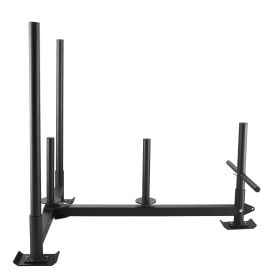 VEVOR Weight Training Sled, Pull Push Power Sled with Handle, Fitness Strength Resistance Training (Support Rod Size: 2 inch, Color: BLACK)