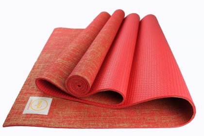 Jute Premium ECO Fitness, pilates, Yoga Mat + Foot Massager - 7.5 X 17.5 cm (Multi: Color)