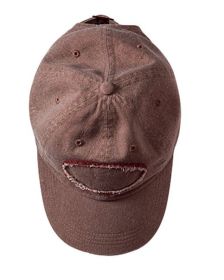 Authentic Pigment 1917 Pigment-Dyed Raw-Edge Patch Baseball Cap (Color: JAVA, size: OS)