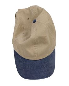 Authentic Pigment 1910 Pigment-Dyed Baseball Cap (Color: KHAKI/ NAVY, size: OS)