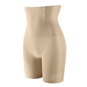 Women's High-waisted Shapewear Shorts (Option: Apricot-XL)