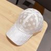 Breathable Flowers Lace Baseball Cap; Sunscreen Hollow Out Adjustable Sports Sun Hat For Women