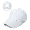 Breathable Mesh Ponytail Baseball Cap; Fashion Casual Sunscreen Adjustable Trucker Cap For Women