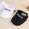 New fashion simple embroidery sunshade empty top baseball cap female sunscreen cover face empty top Korean version of the baseball cap tide