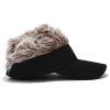 Novelty Hair Visor Cap with Peaked Wig Adjustable Baseball Hat with Hair