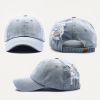 Cowboy hat; women's torn baseball cap; men's worn; washed; fashionable cap; cotton; smooth board; cross-border cap;