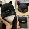 Retro Aviator Hat Glasses Peaked Cap Sunglasses Baseball Cap Hip Hop Mask