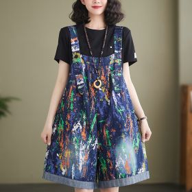 Loose Fitting Fashionable Denim Straps (Option: Blue-2XL)