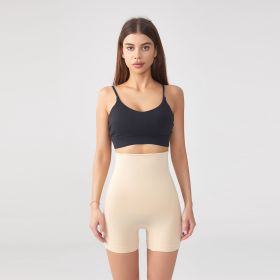 High Top Sports Shaping Pants Plus Size Seamless (Option: Skin Color-XL)
