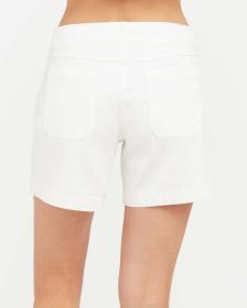 Women's High Waist Overalls Casual Pants Cotton And Linen Thin A- Line (Option: Six inch white-XL)